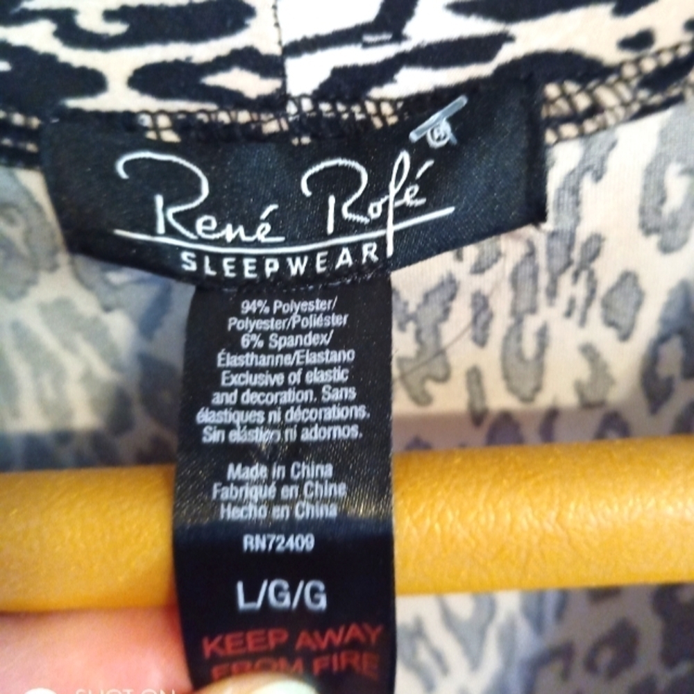 Rene Rofe Animal Print Robe NWT Size Large - Picture 4 of 5